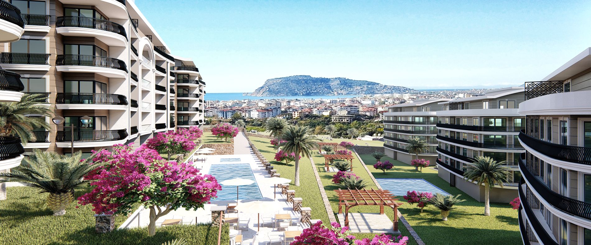Luxury New Built Apartments In Alanya Oba Properties In Alanya Turkey