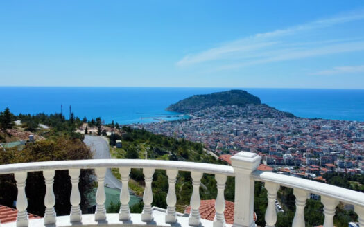 Furnished 3+2 Sea View Villa in Bektaş, Alanya